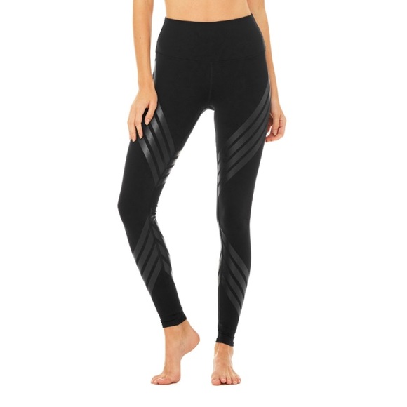 ALO Yoga Pants - ALO Airbrush high-waist legging in black tryst